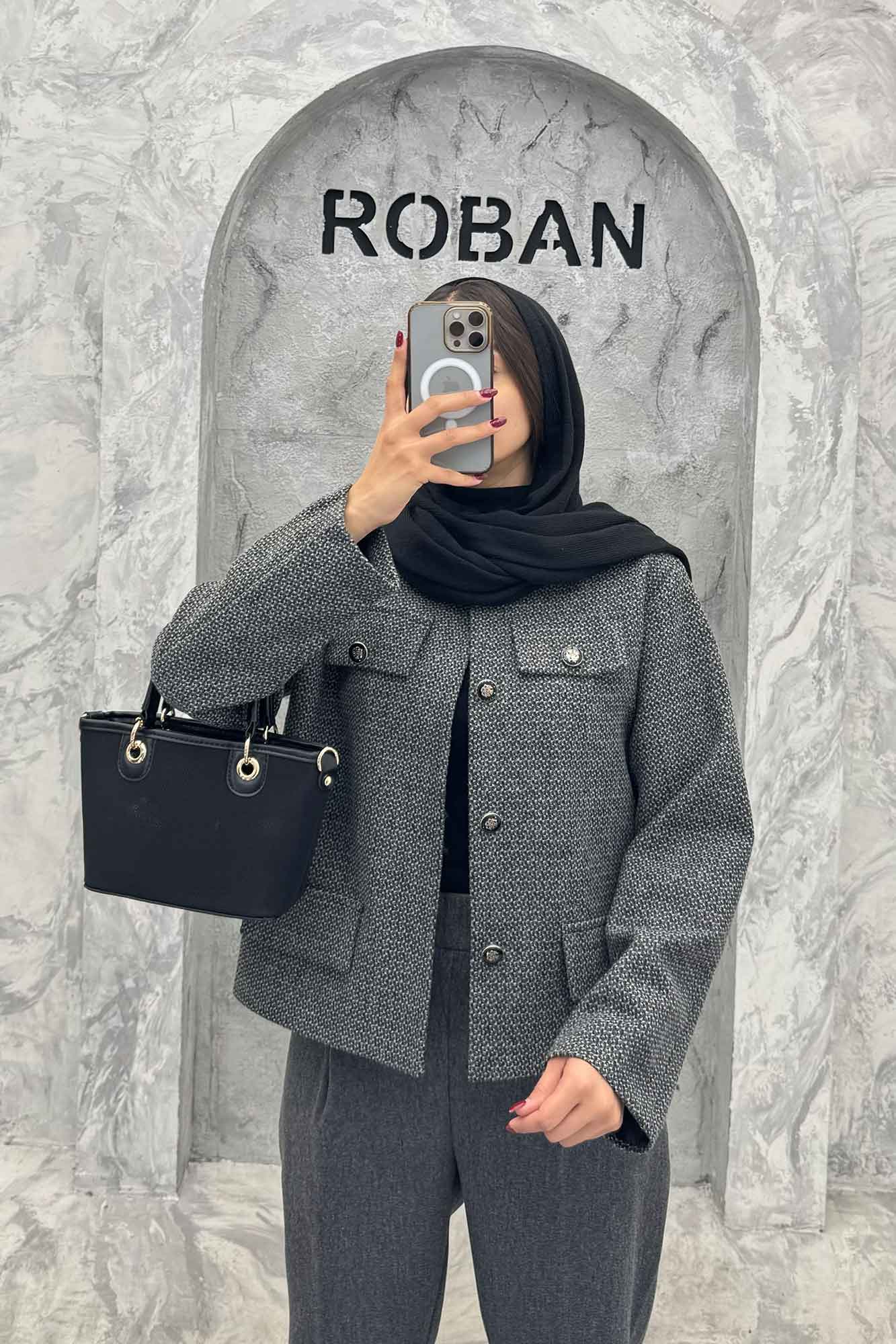 کت چهار جیب نما توییت پشمی آستردار