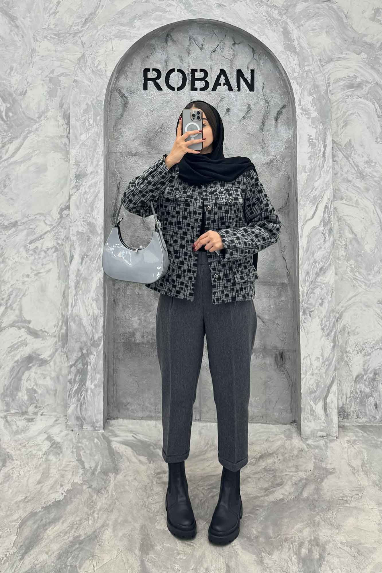 کت چهار جیب نما توییت پشمی آستردار