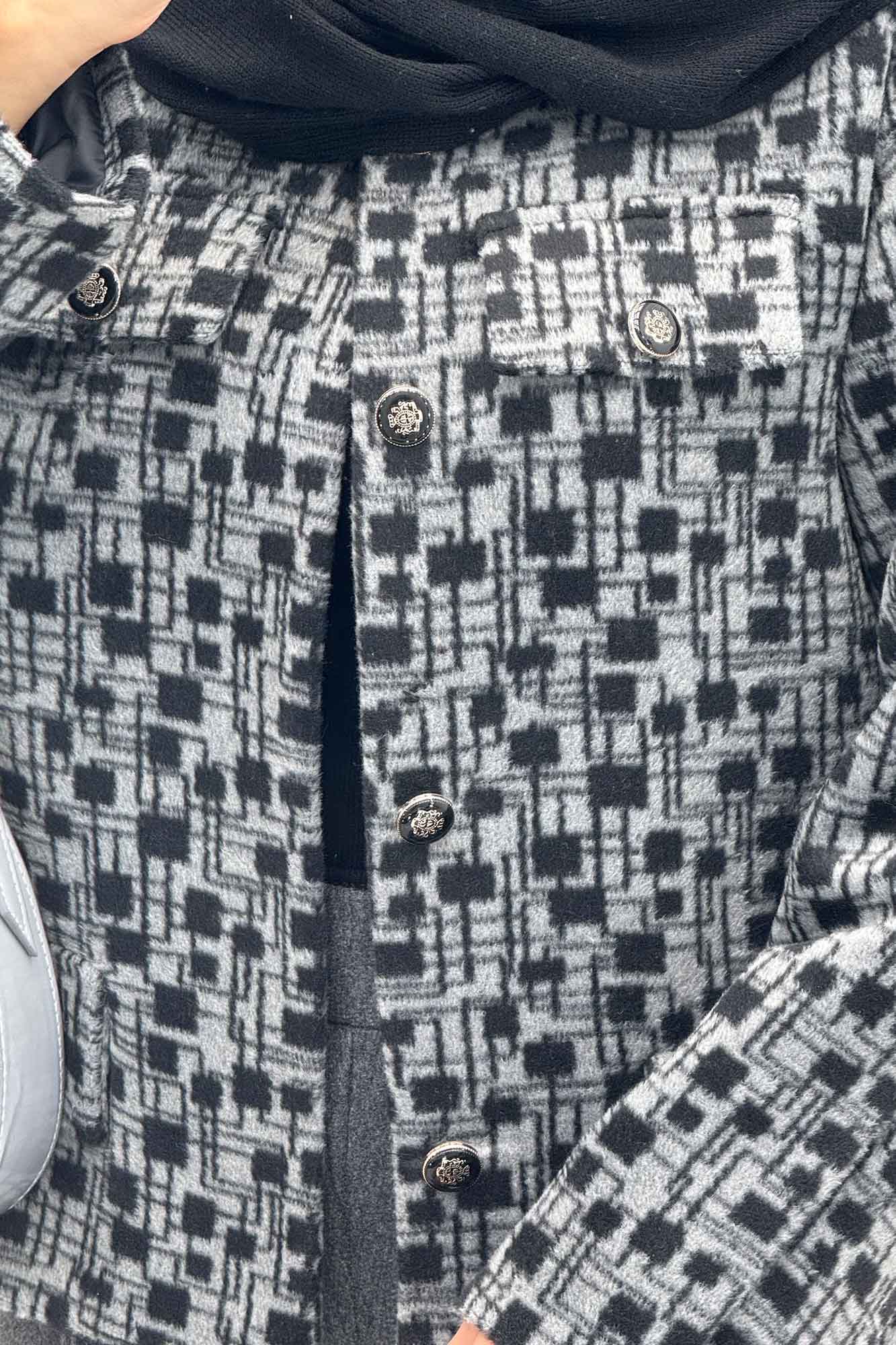 کت چهار جیب نما توییت پشمی آستردار