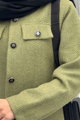 کت چهار جیب نما توییت پشمی آستردار