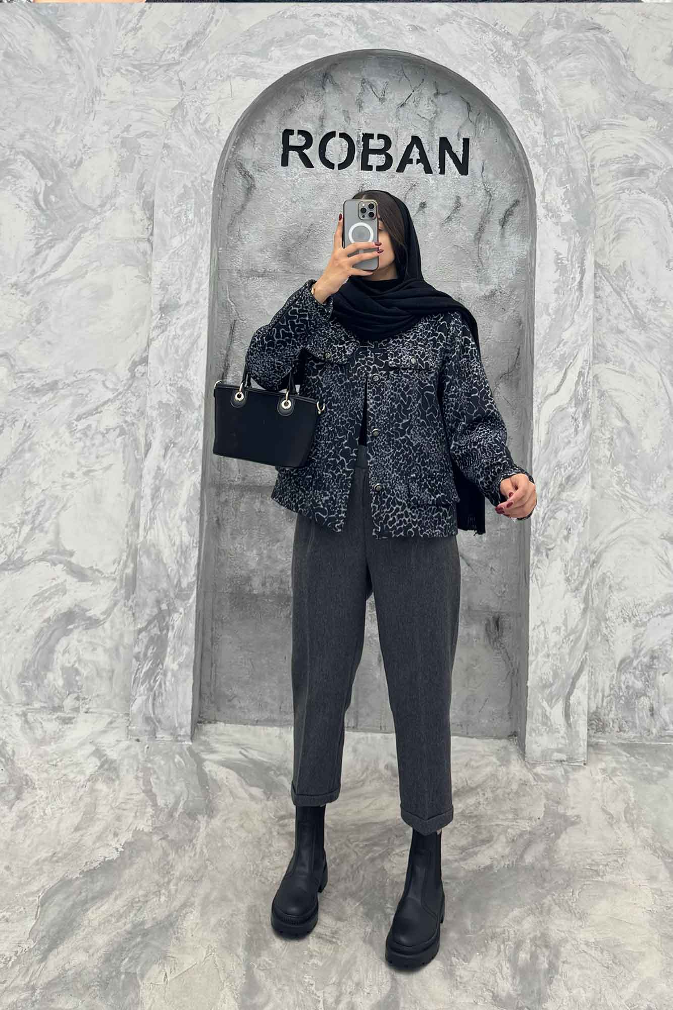 کت چهار جیب نما توییت پشمی آستردار