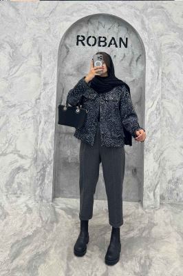 کت چهار جیب نما توییت پشمی آستردار