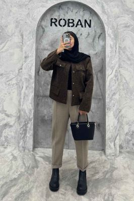 کت چهار جیب نما توییت پشمی آستردار