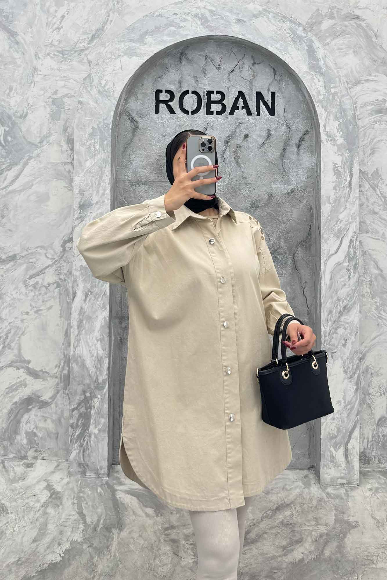 مانتو کتان پشت گلدوزی