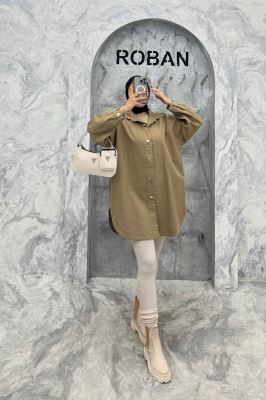 مانتو کتان پشت گلدوزی