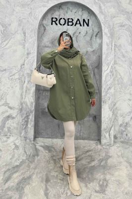 مانتو کتان پشت گلدوزی