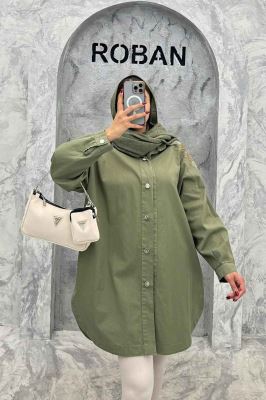 مانتو کتان پشت گلدوزی