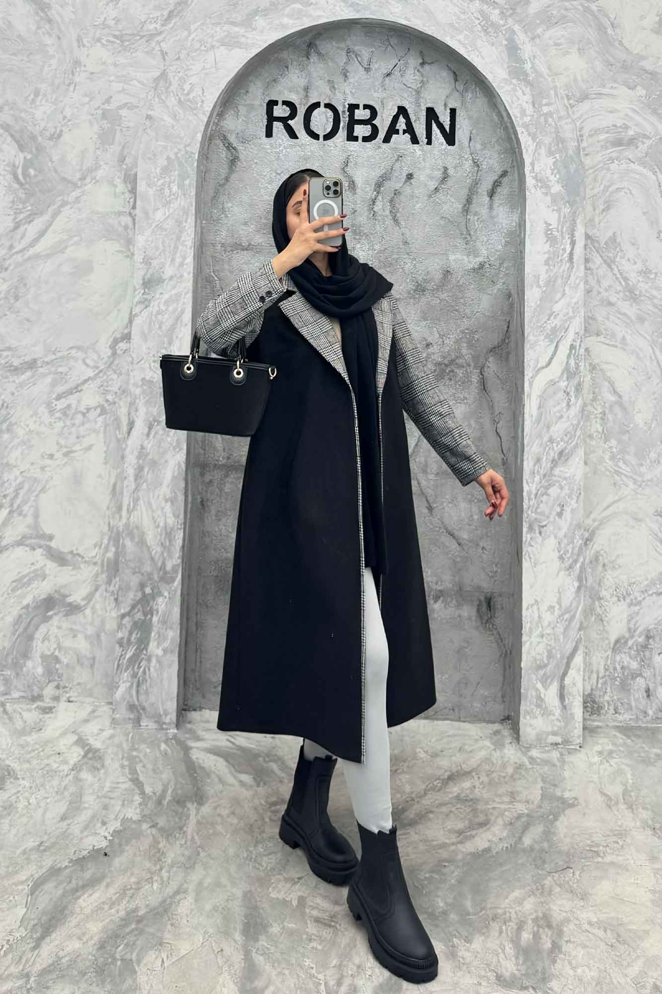 پالتو سوییت آستین چهارخانه