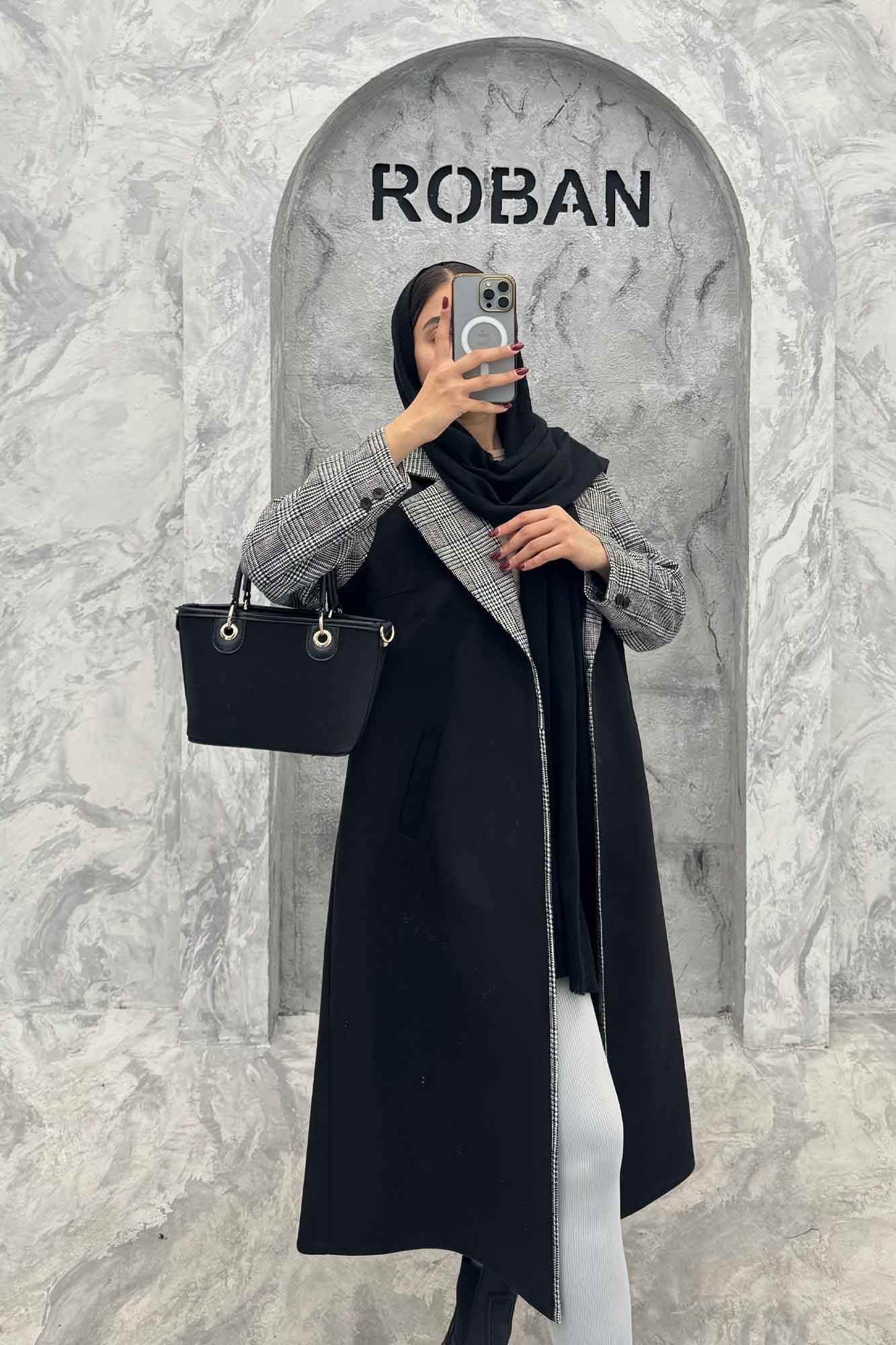 پالتو سوییت آستین چهارخانه