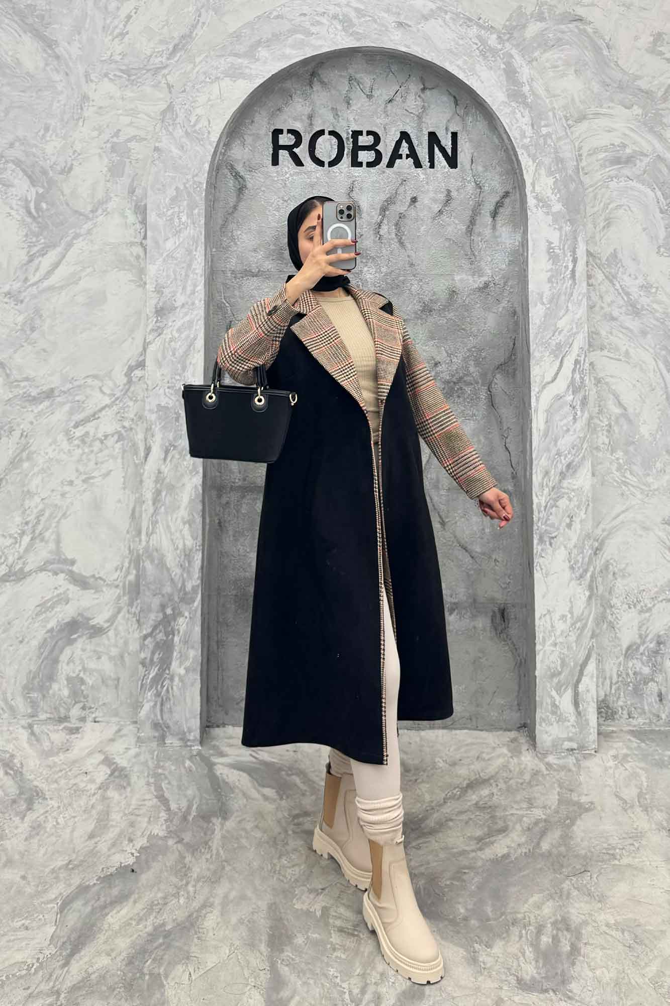 پالتو سوییت آستین چهارخانه