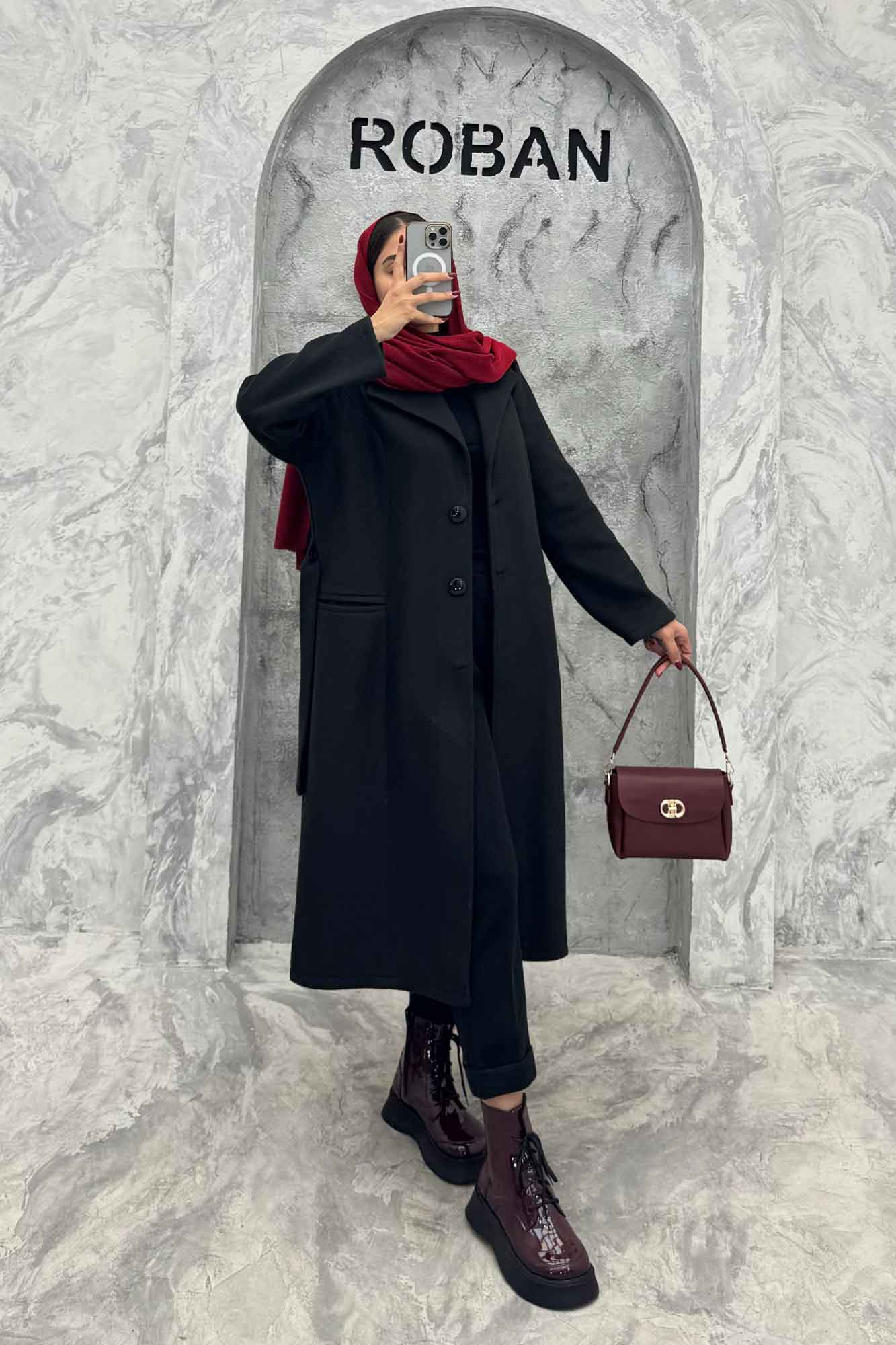 پالتو روناک دو جیب یقه آمریکایی