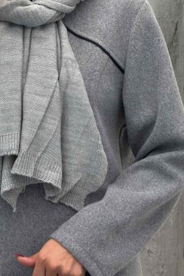 پالتو روناک دکمه مربعی معزی دوزی