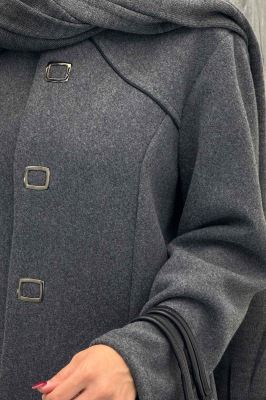 پالتو روناک دکمه مربعی معزی دوزی