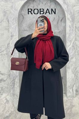 پالتو روناک دکمه مربعی معزی دوزی