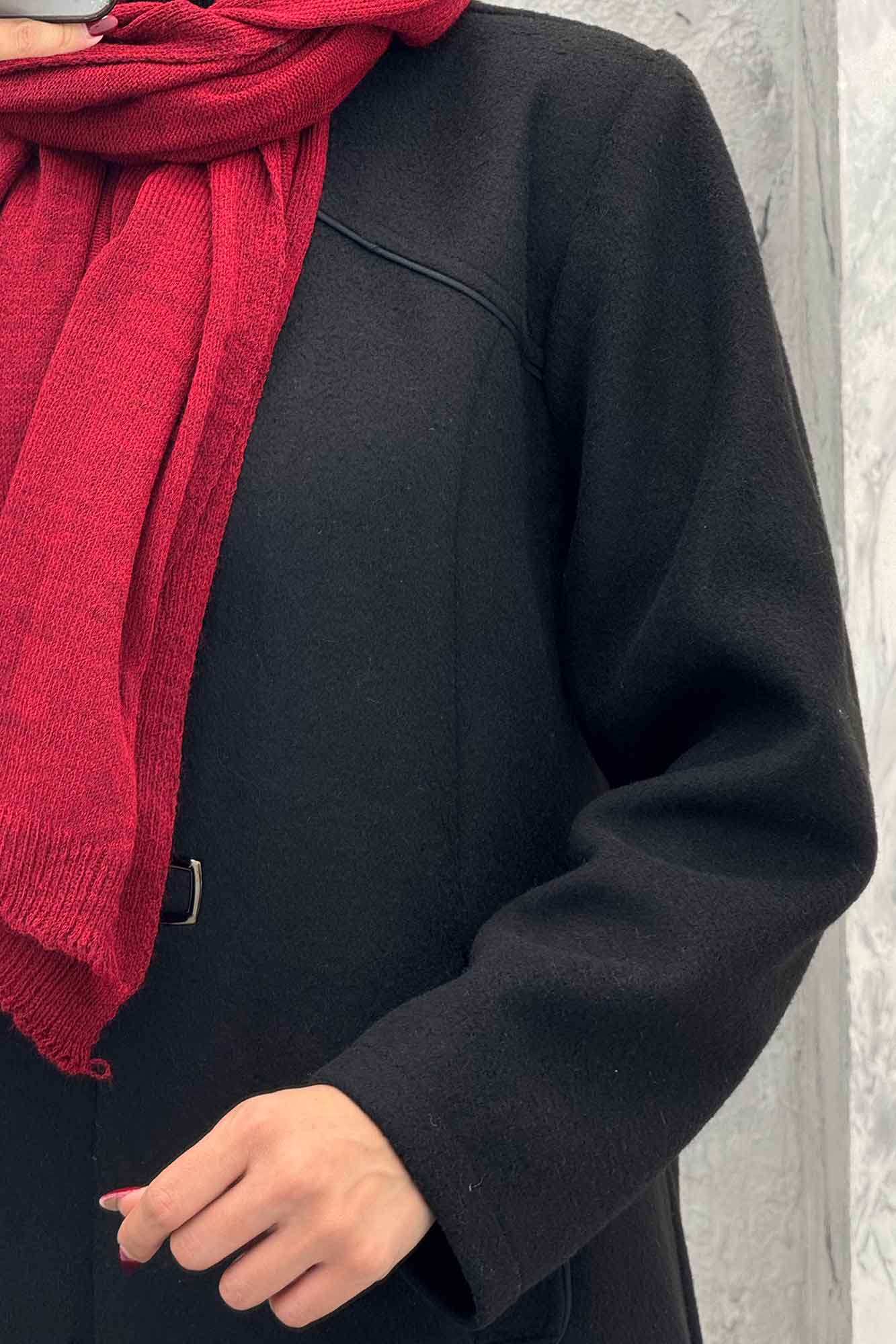 پالتو روناک دکمه مربعی معزی دوزی