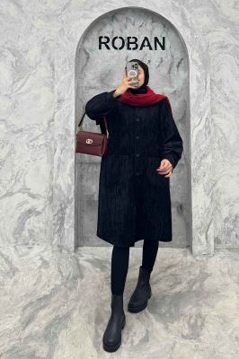 پالتو مخمل دو جیب رو دکمه زاماک