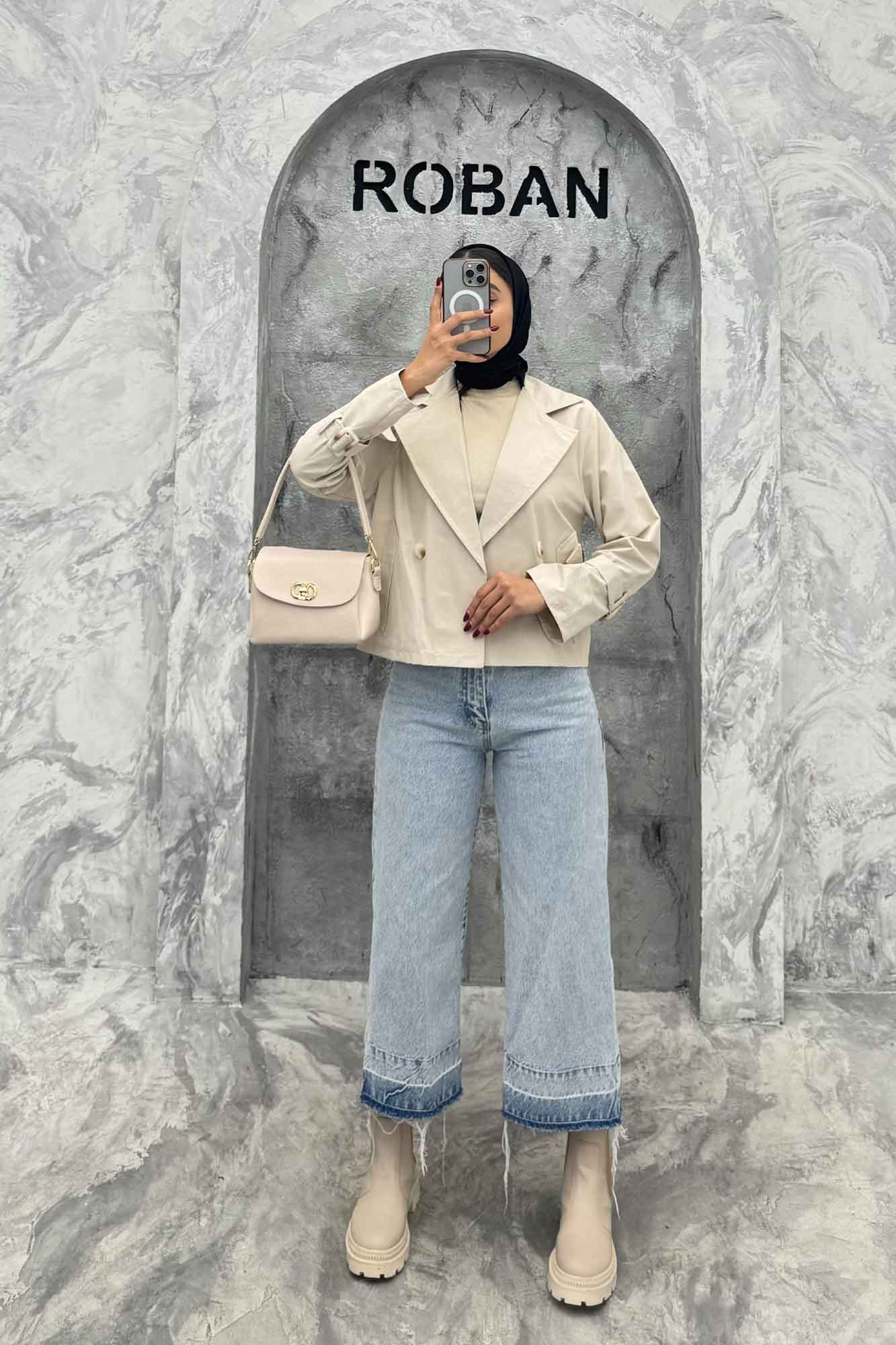 کت طرح جیب آستین سگک کتان زارا