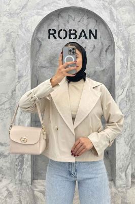 کت طرح جیب آستین سگک کتان زارا