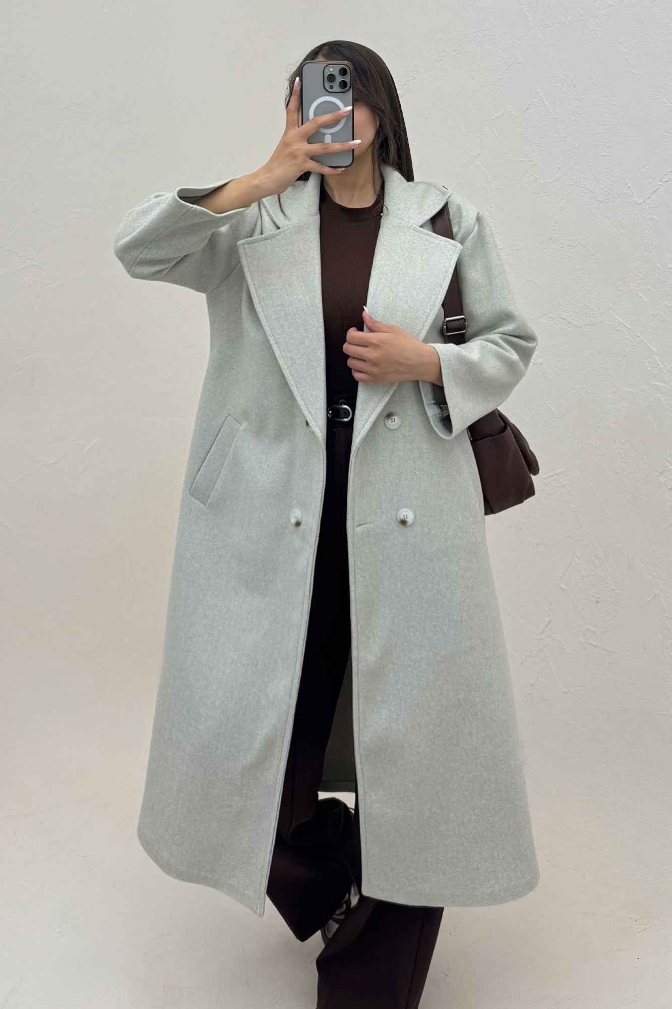 پالتو بلند فوتر چهار دکمه MODA