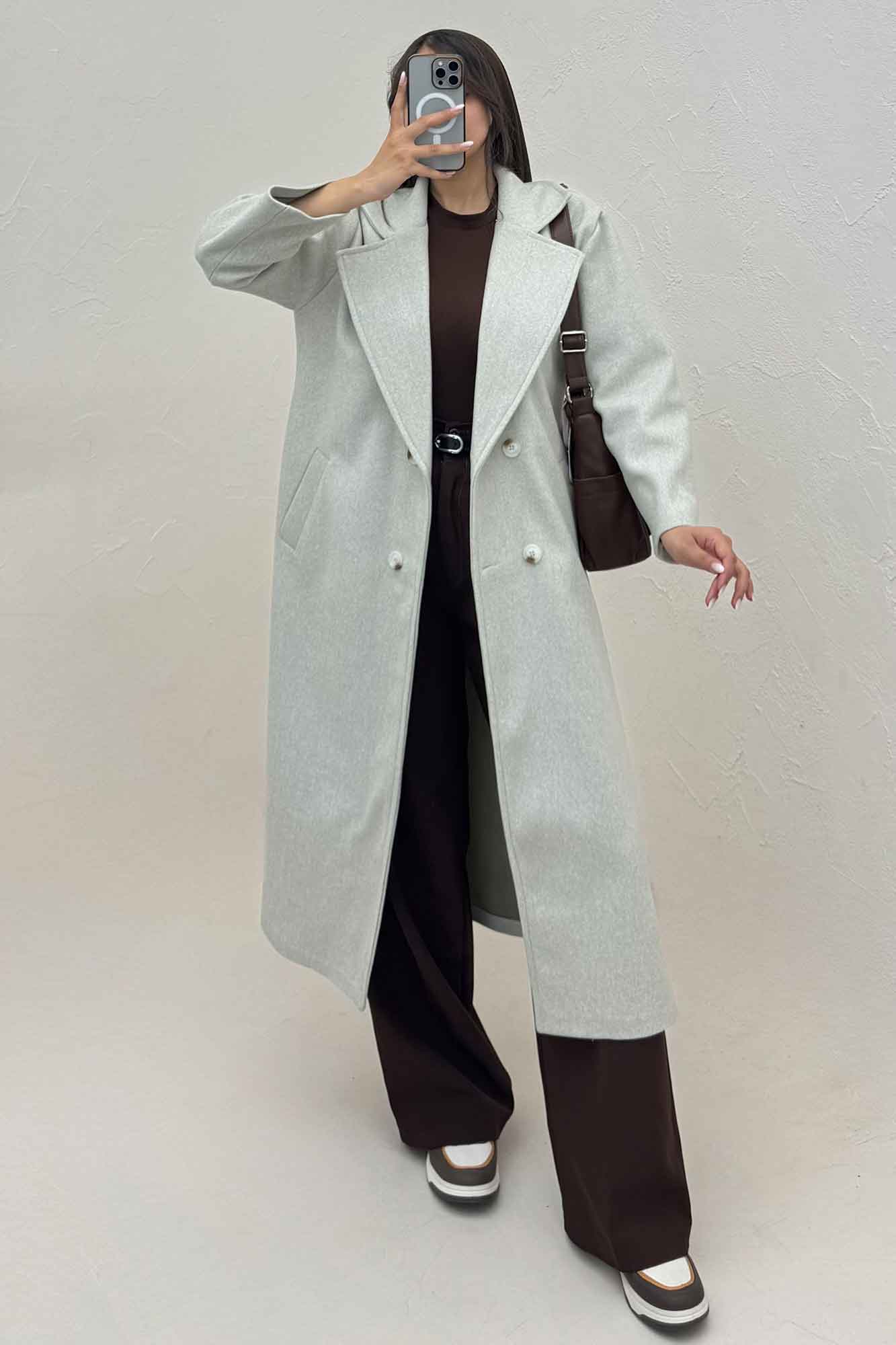 پالتو بلند فوتر چهار دکمه MODA