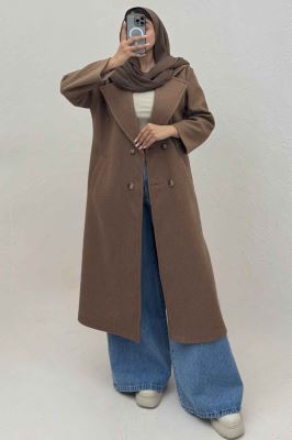 پالتو بلند فوتر چهار دکمه MODA