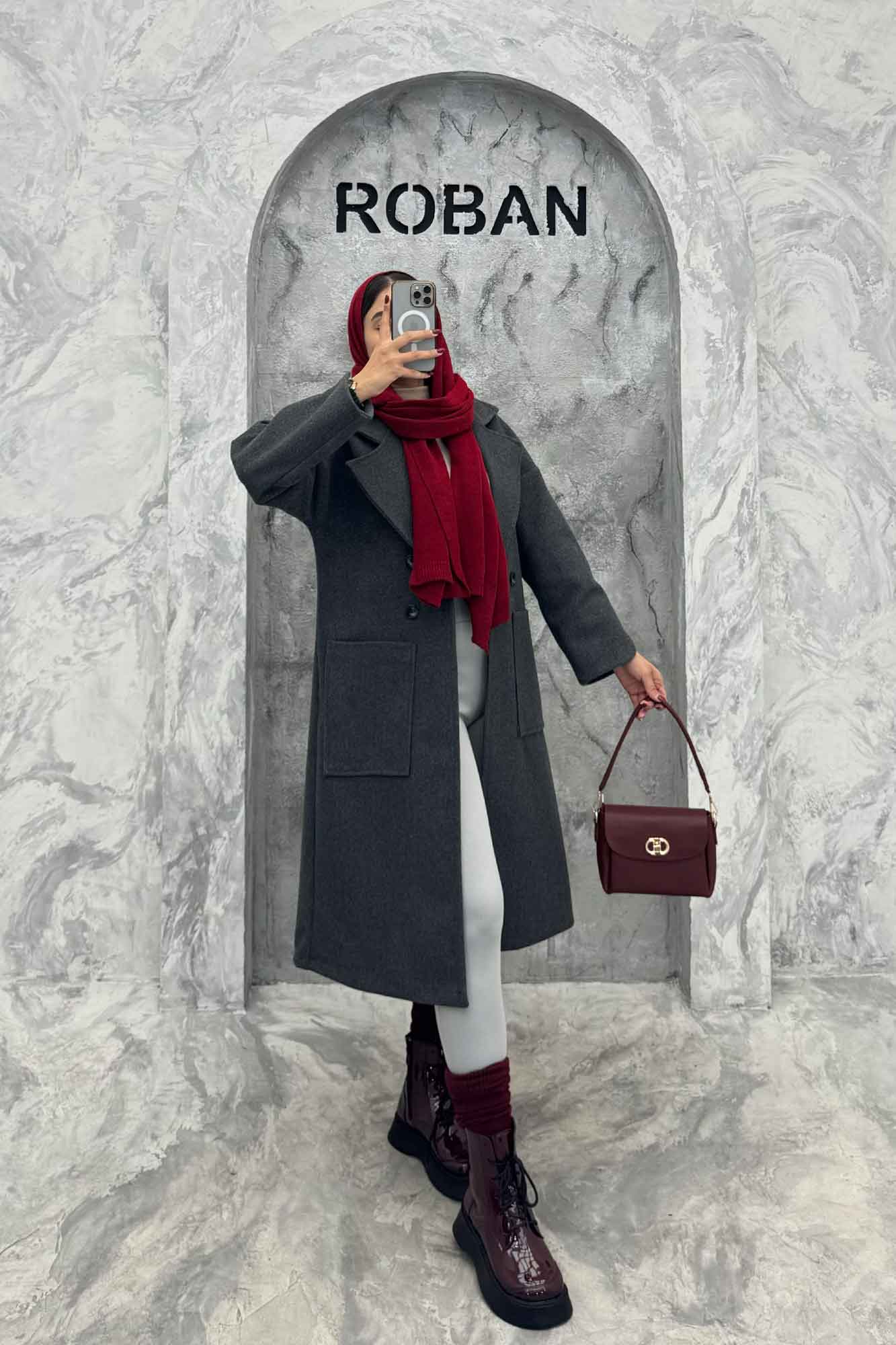 پالتو بلند فوتر دو جیب مچ هفتی