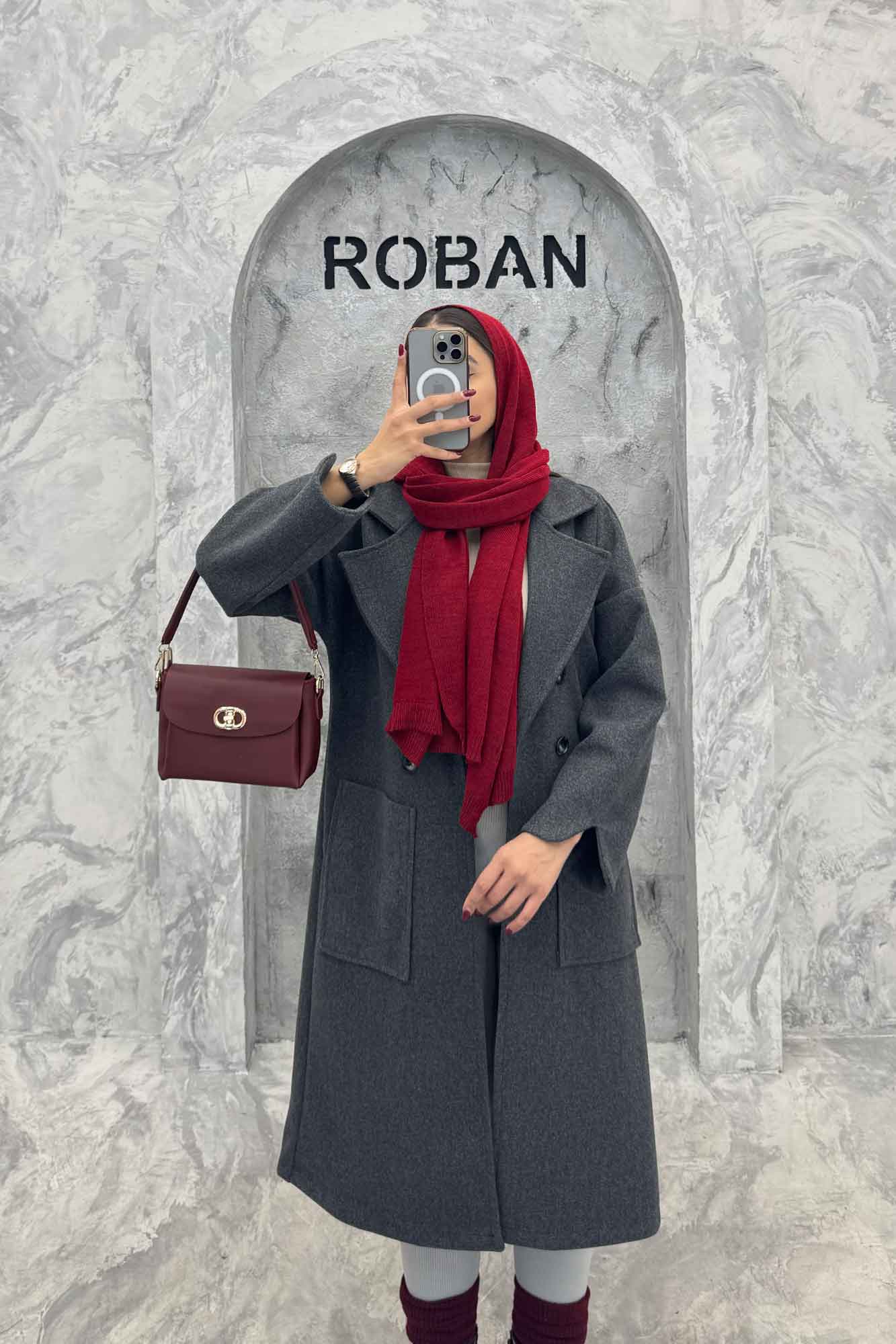 پالتو بلند فوتر دو جیب مچ هفتی