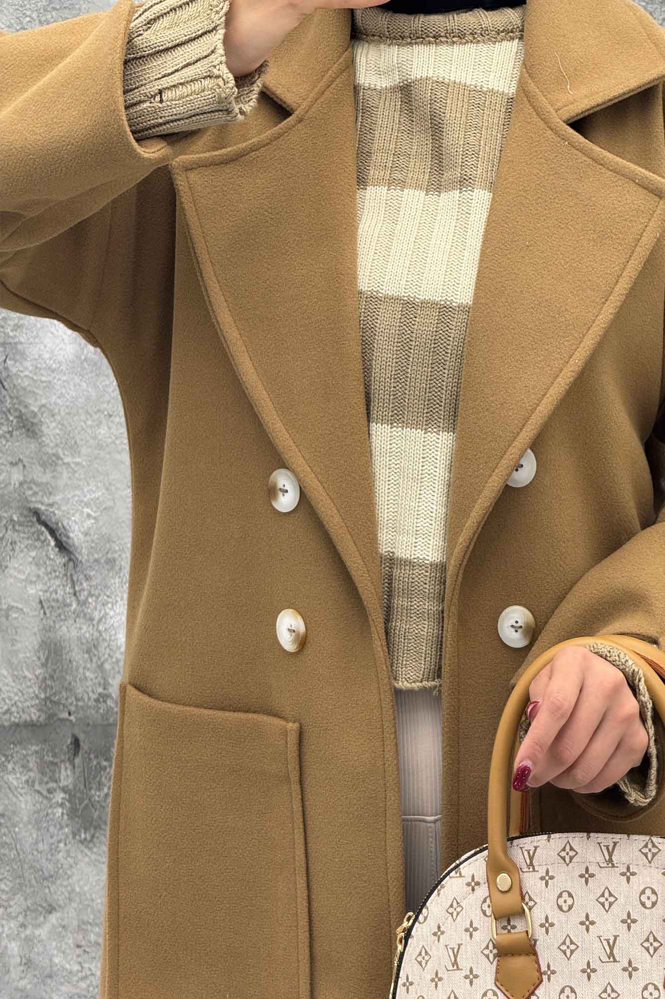 پالتو بلند فوتر دو جیب مچ هفتی