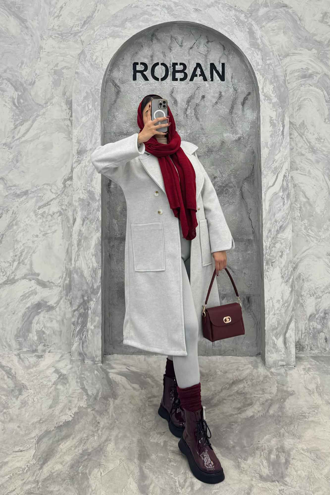 پالتو بلند فوتر دو جیب مچ هفتی