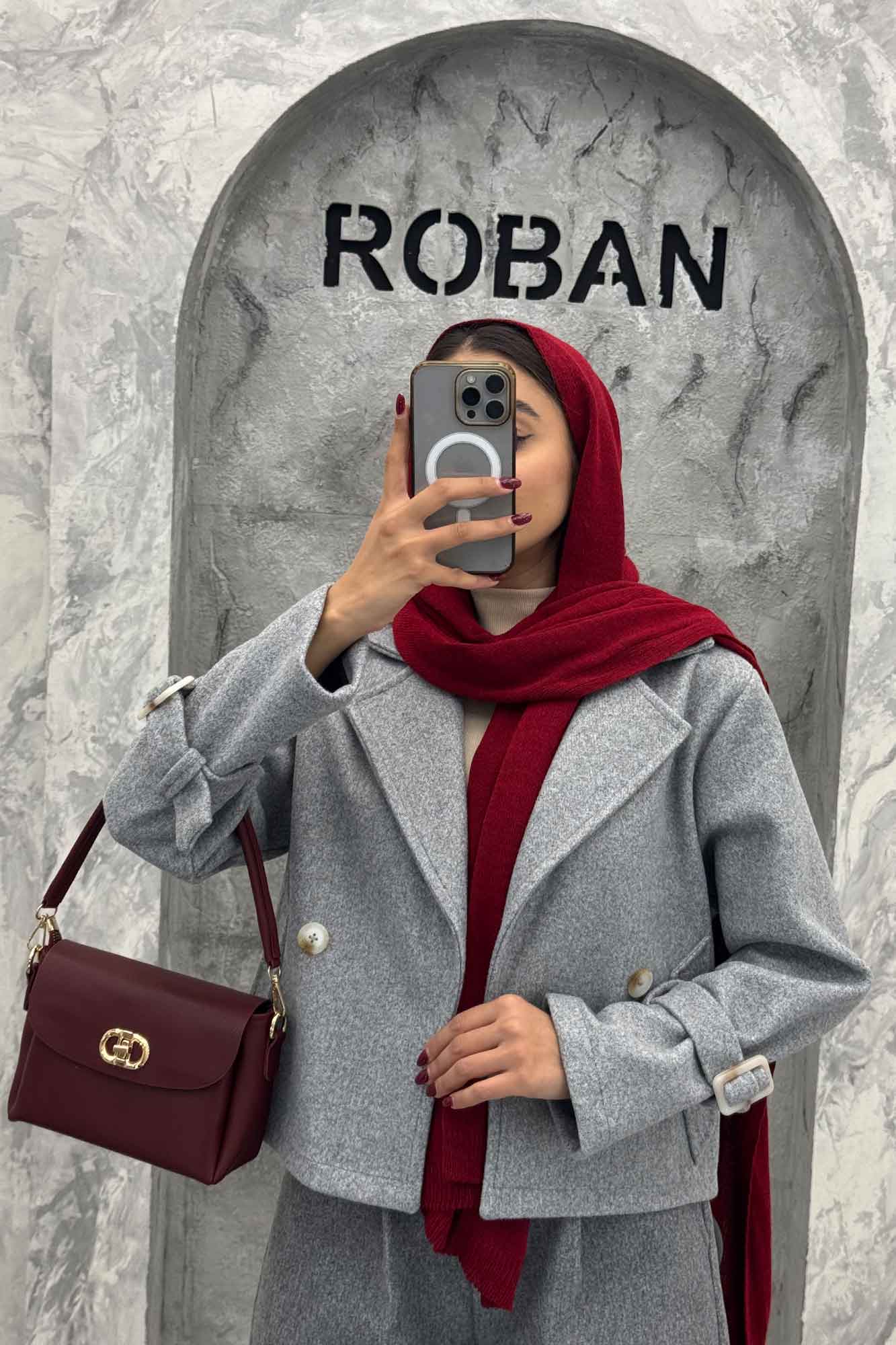 کت فوتر یقه انگلیسی آستین سگک PRADAS