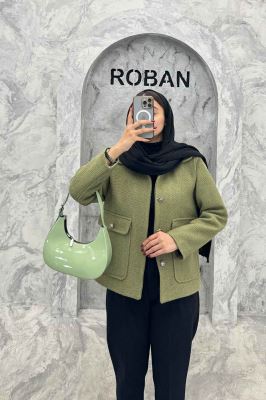 کت دو جیب پاکتی آستردار توییت پشمی