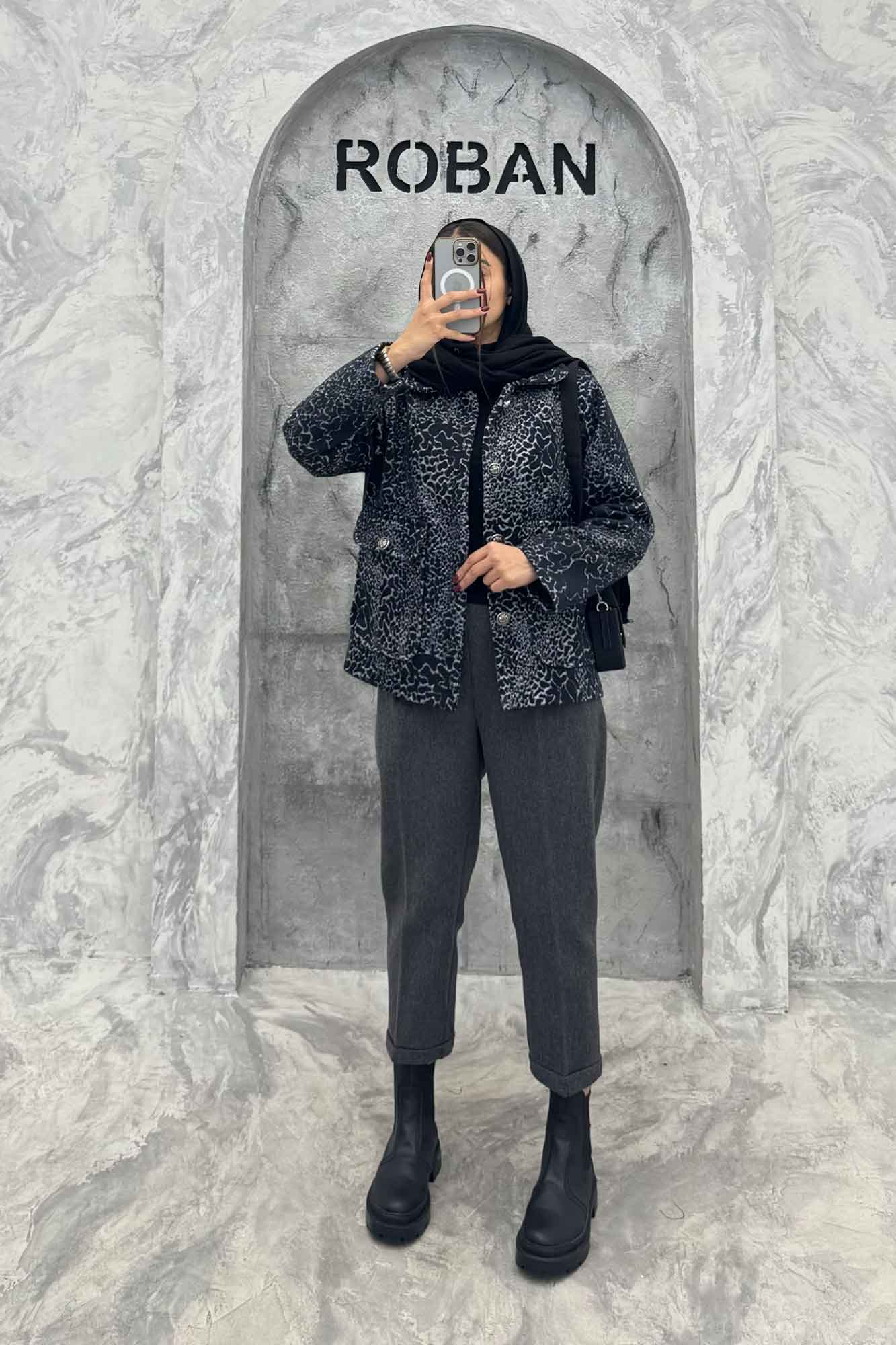 کت دو جیب پاکتی آستردار توییت پشمی