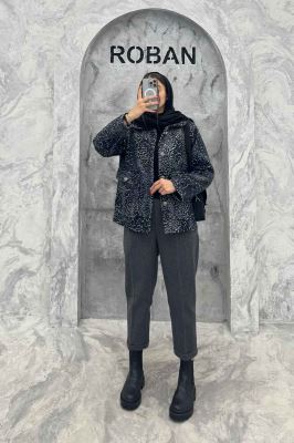 کت دو جیب پاکتی آستردار توییت پشمی