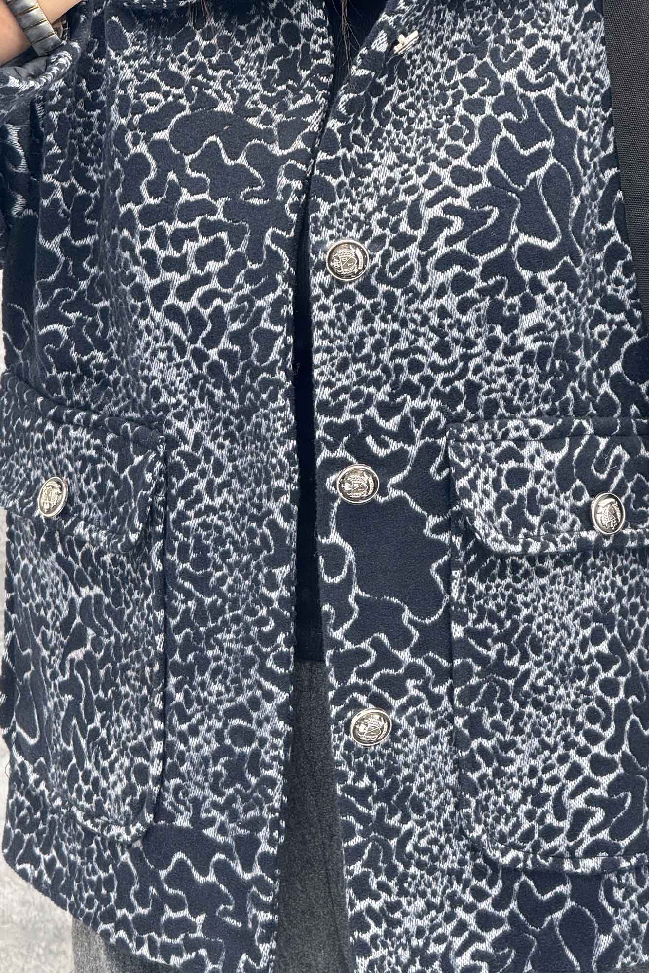 کت دو جیب پاکتی آستردار توییت پشمی