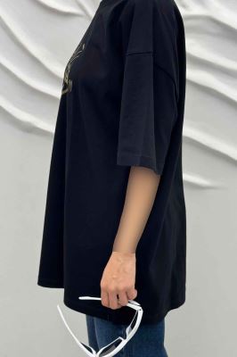 تیشرت یقه گرد چاپی طرح وقار