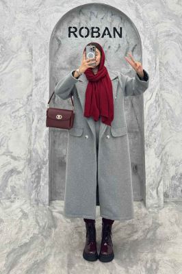 پالتو بلند موهر ترک یقه انگلیسی OXFORD