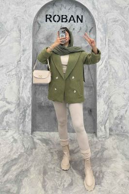 پالتو توییت پشمی آستردار مچ برگردان