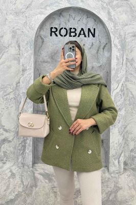 پالتو توییت پشمی آستردار مچ برگردان