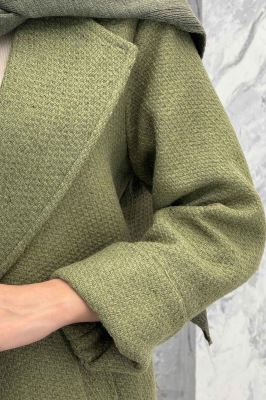 پالتو توییت پشمی آستردار مچ برگردان