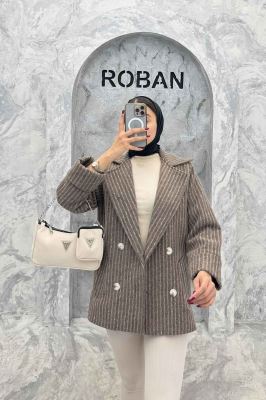 پالتو توییت پشمی آستردار مچ برگردان