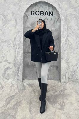 پالتو توییت پشمی آستردار مچ برگردان