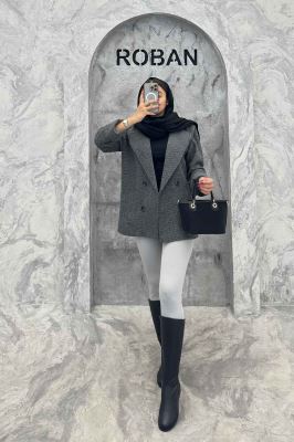 پالتو توییت پشمی آستردار مچ برگردان