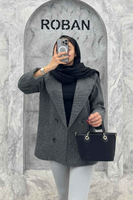 پالتو توییت پشمی آستردار مچ برگردان