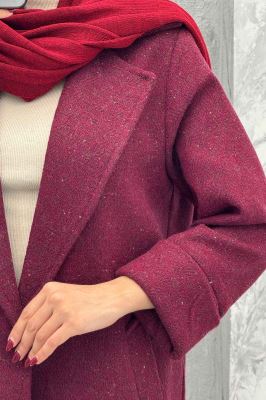 پالتو توییت پشمی آستردار مچ برگردان