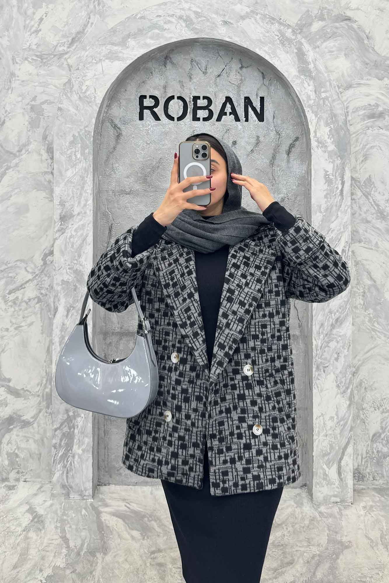 پالتو توییت پشمی آستردار مچ برگردان