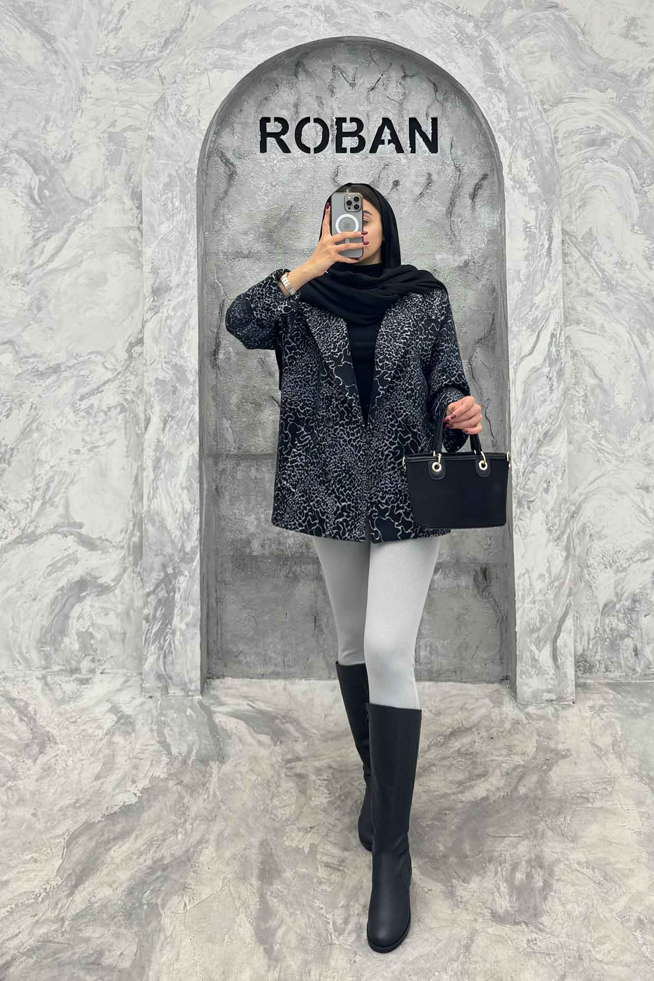 پالتو توییت پشمی آستردار مچ برگردان