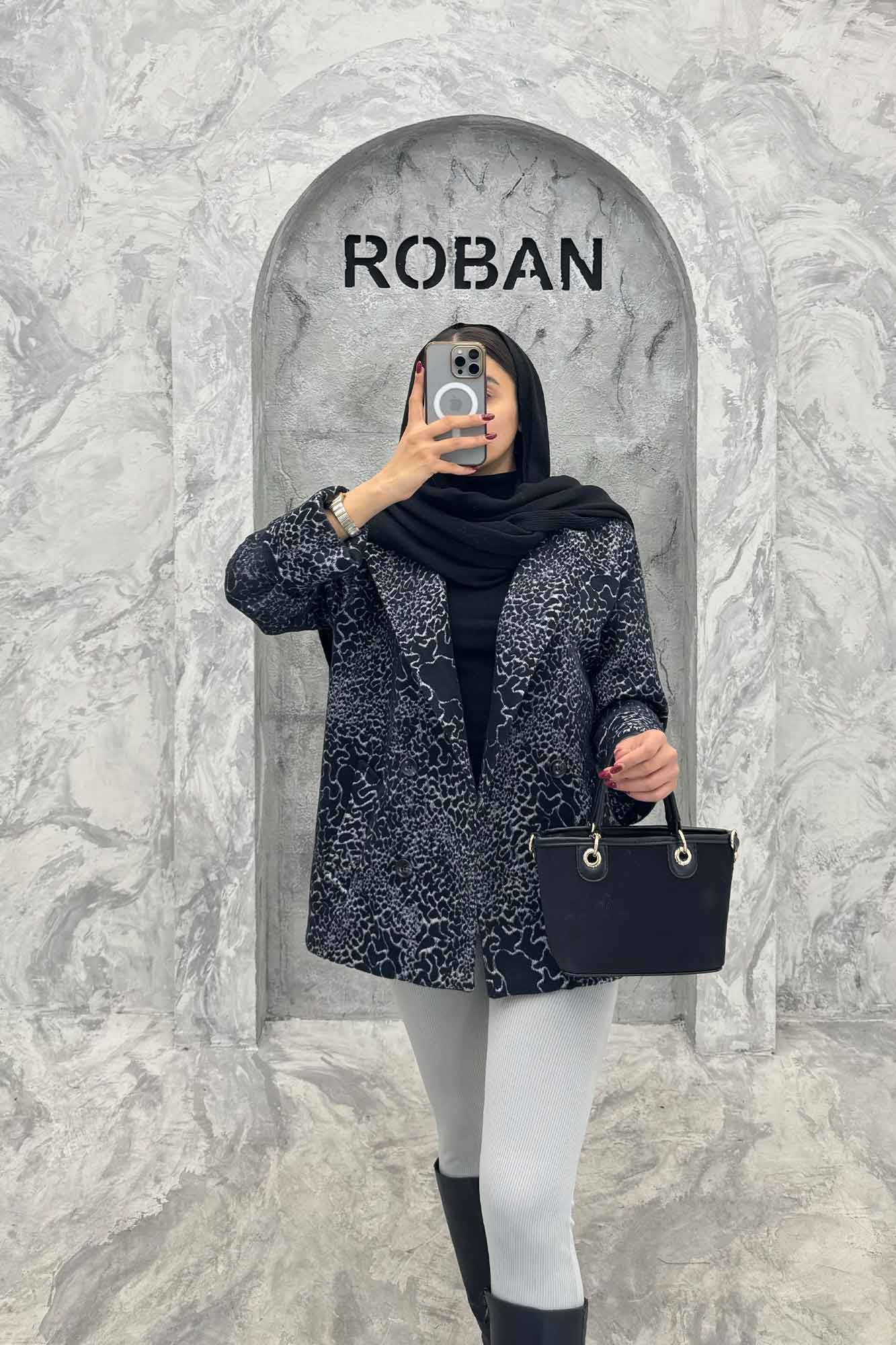 پالتو توییت پشمی آستردار مچ برگردان