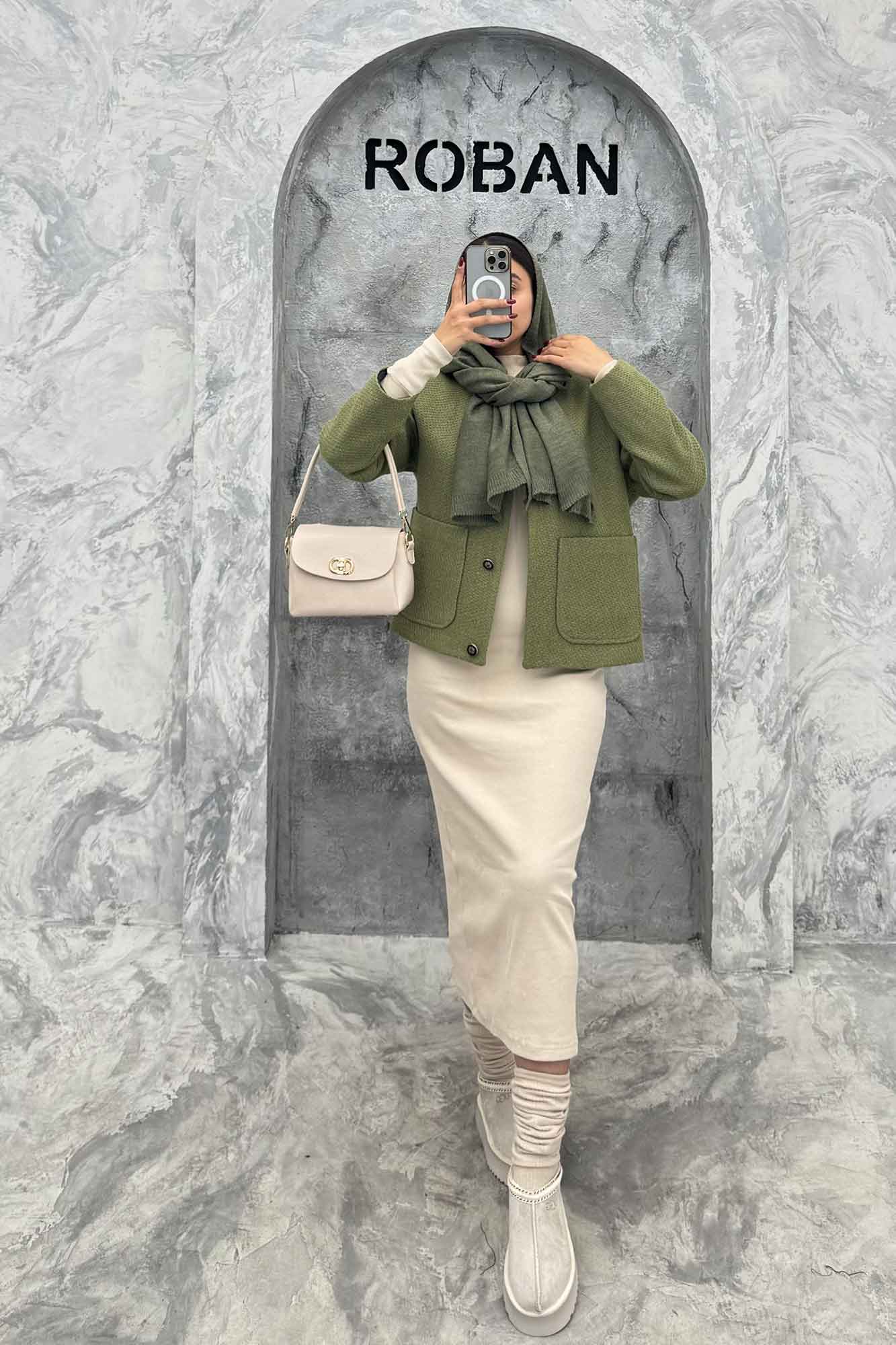 کت توییت پشمی یقه گرد NELA