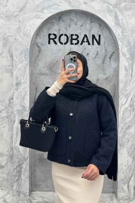 کت توییت پشمی یقه گرد NELA