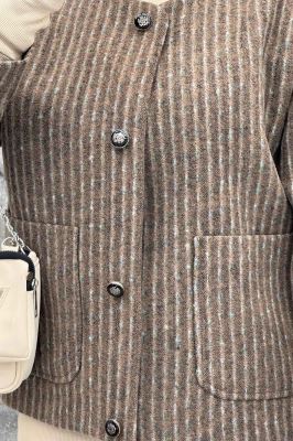 کت توییت پشمی یقه گرد NELA